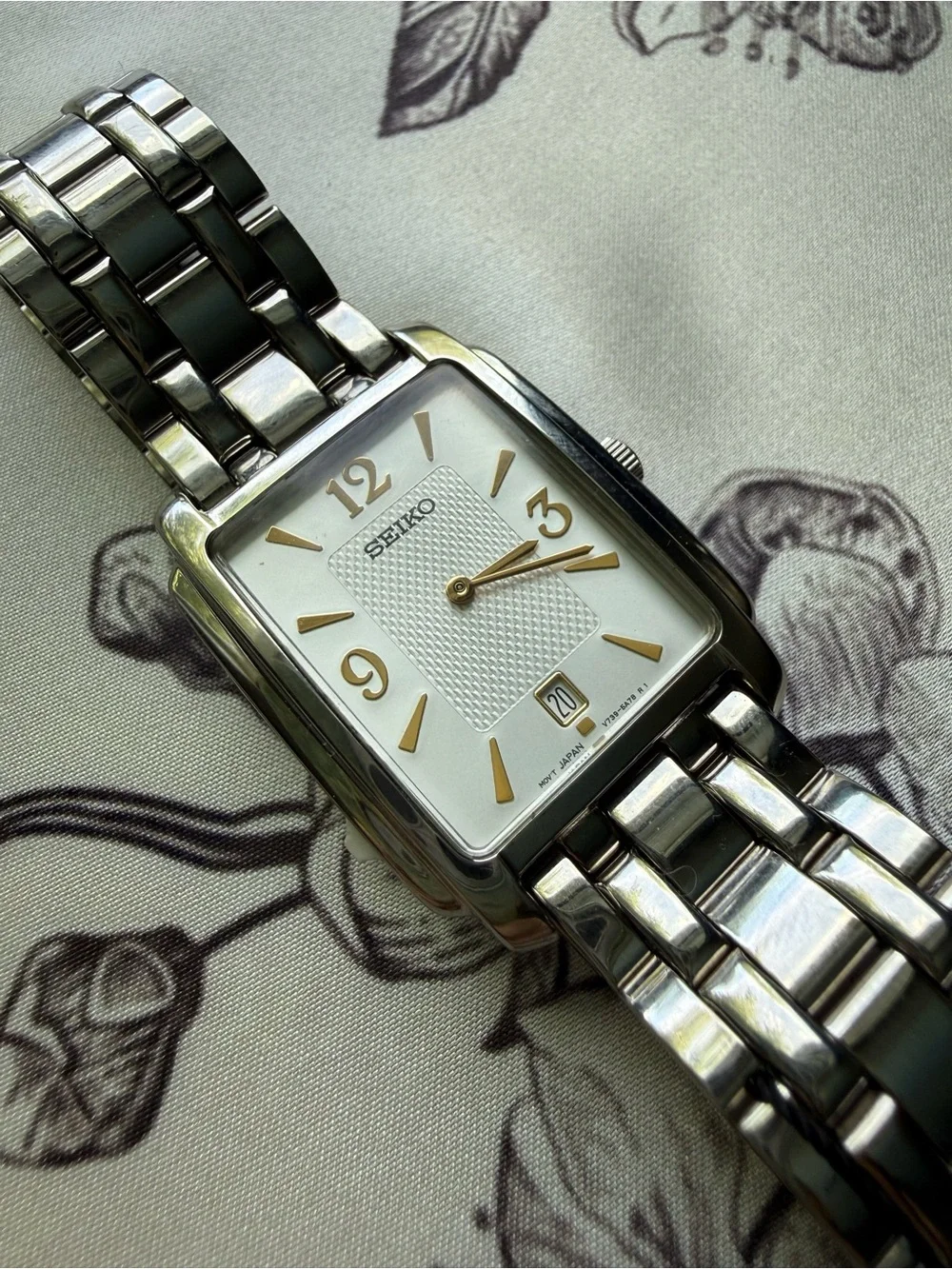NWT Vintage 2001 Seiko Tank V739 Unisex Quartz Watch